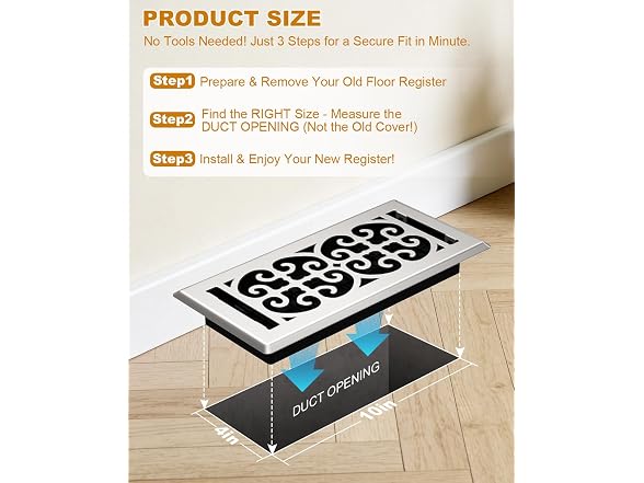 VE NI SCC Satin Nickel Floor Vent Covers
