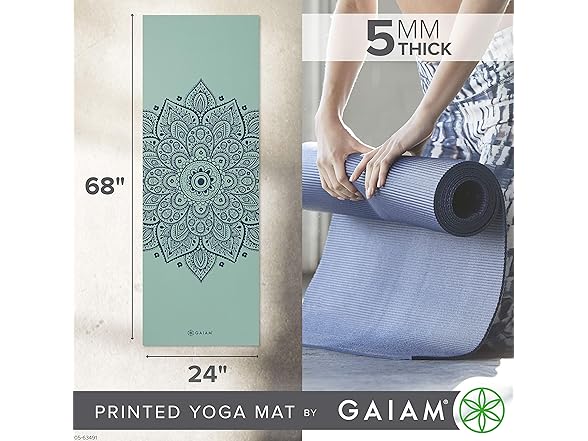 Gaiam Yoga Mat Premium Print 68in