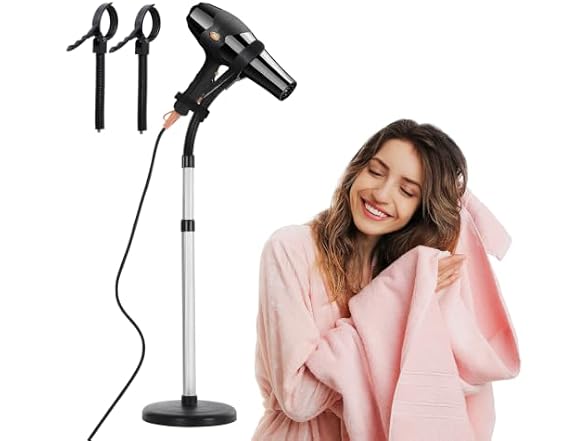 Hair Dryer Stand Hands Free 360-Degree