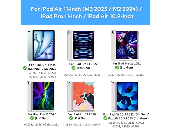 Runelk Keyboard Case for 11-inch iPad Air and Pro