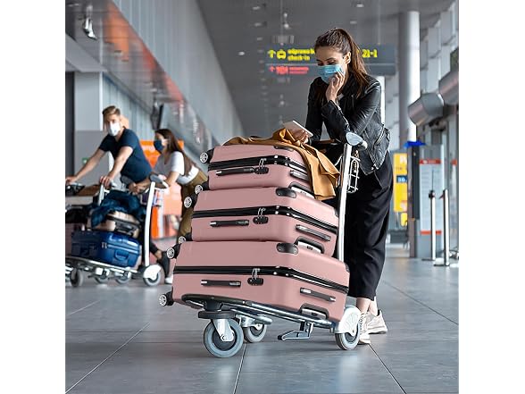 Karl home 3-Piece Luggage Set Rose Gold (20"/24"/28")