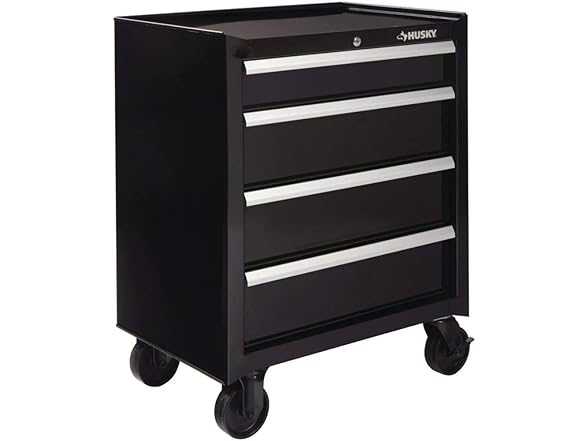 Husky 26 in. W 4-Drawer Rolling Cabinet