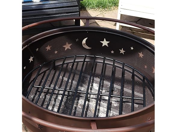 Sunnydaze Round Fire Pit Grate 30-Inch