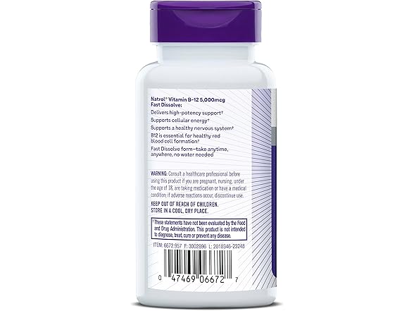 Natrol Vitamin B12 5000mcg 100ct