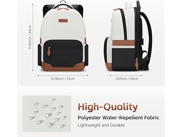 RealCool 15.6-17.3" Laptop Backpack, 31L- Beige Black