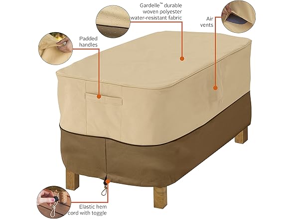 48 Inch Rectangular Patio Coffee Table Cover