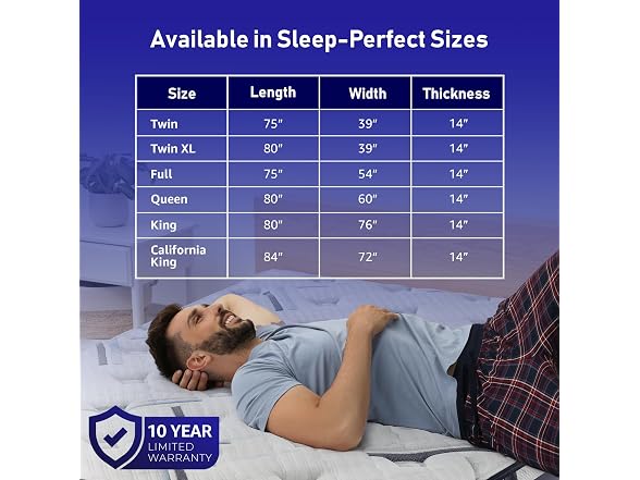 REVO Sleep 14" Cooling Hybrid Full Mattress