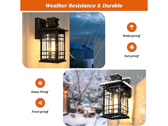 Kondras Motion Sensor Outdoor Wall Lights Black