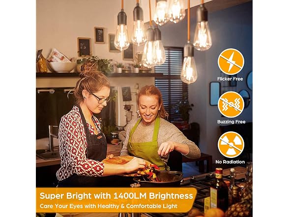 Sucolite B0CNQW9G4R 12-Pack Vintage LED Edison Bul