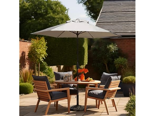 Four Seasons Courtyard 9 Foot Naples Market Patio Umbrella