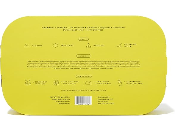 LOOPS SUNRISE SERVICE - Brightening Hydrogel Face Mask