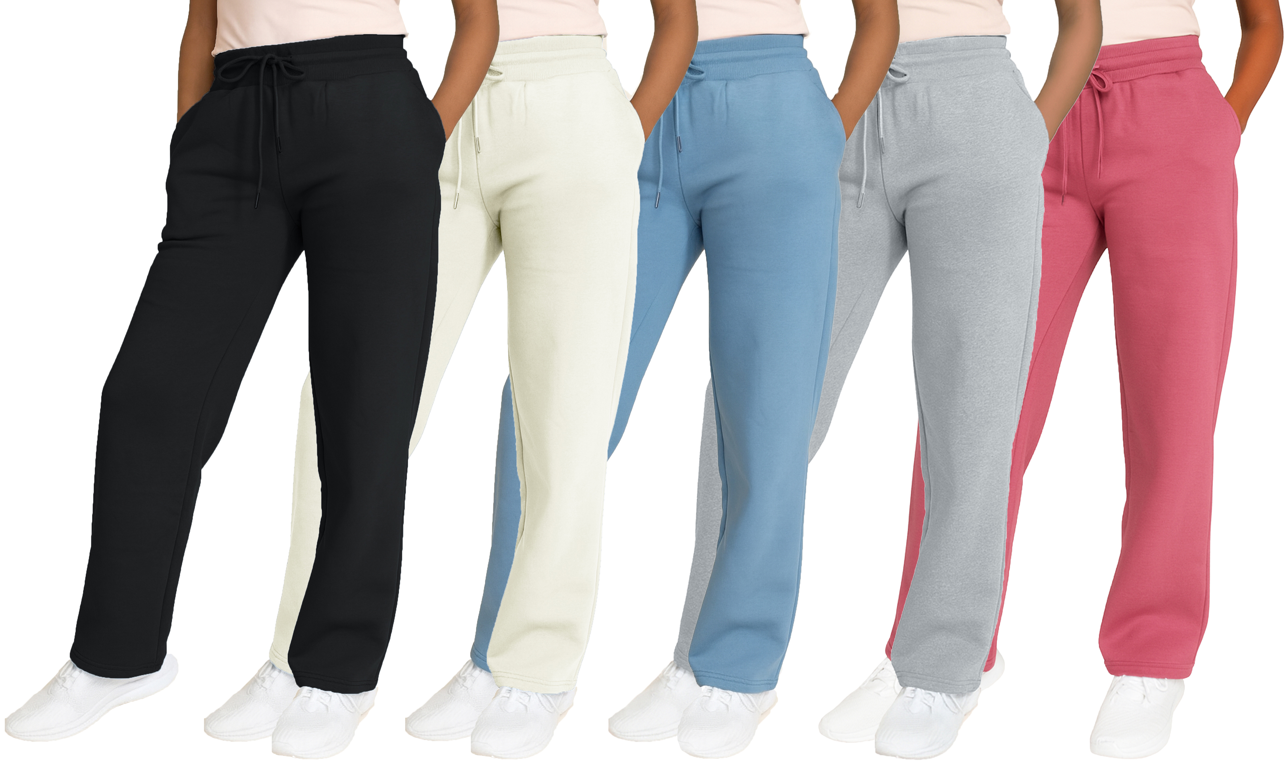 Womens Heavyweight Fleece-Lined Sweatpants - Gallery 10
