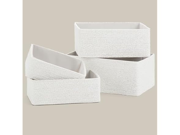 PROLAND Wicker Storage Baskets, 4-Pack