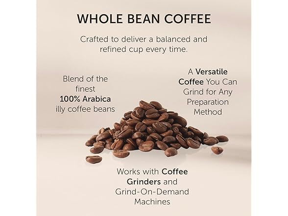 1PK Illy Classico Whole Bean Coffee, Medium Roast
