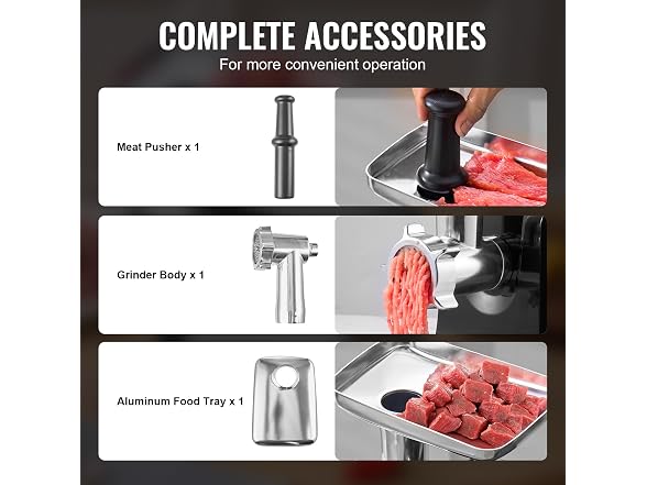 Meat Grinder, 3 Lbs/Min Capacity