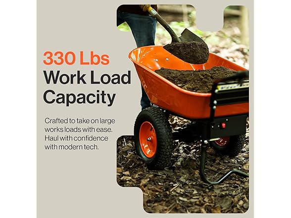 SuperHandy Electric Wheel Barrow - 330lbs Max Load
