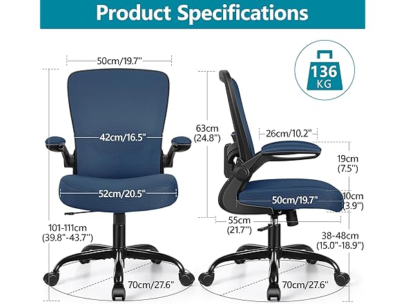 FelixKing Office Chair, Ergonomic Desk Chair Breathable Mesh (Open Box)