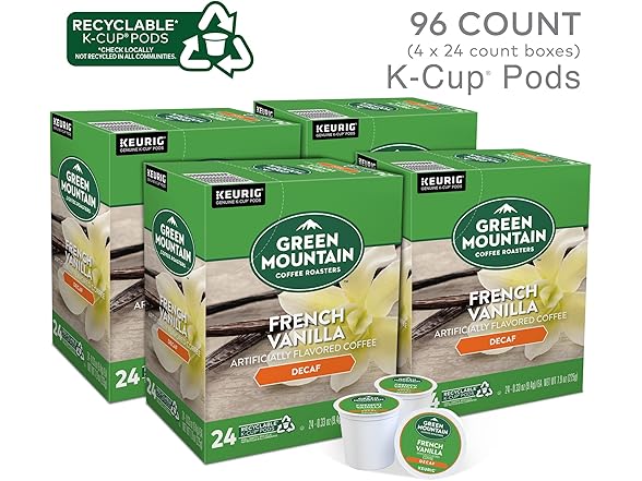 Green Mountain French Vanilla Decaf 96ct