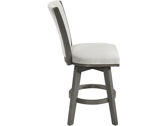 Lexicon Swivel Counter Stool 2Pk, Grey w Beige Cushion