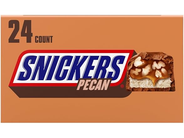 Snickers Pecan Milk Choc Bars 24pk 33.8o