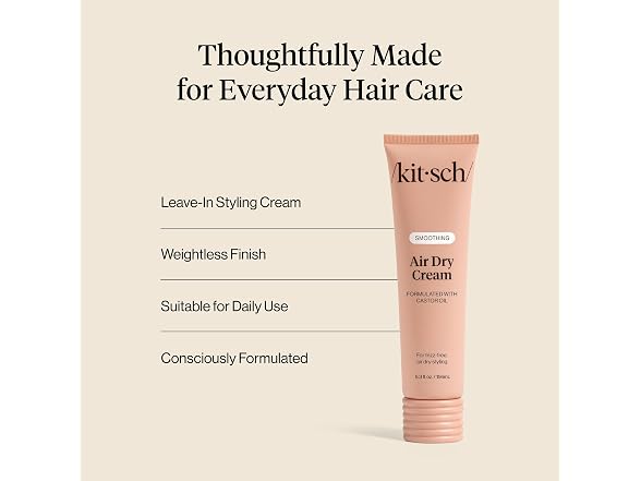 Kitsch Smoothing Air Dry Cream With Castor Oil