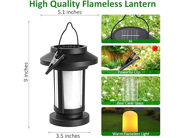 Flickering Flameless Outdoor Lanterns