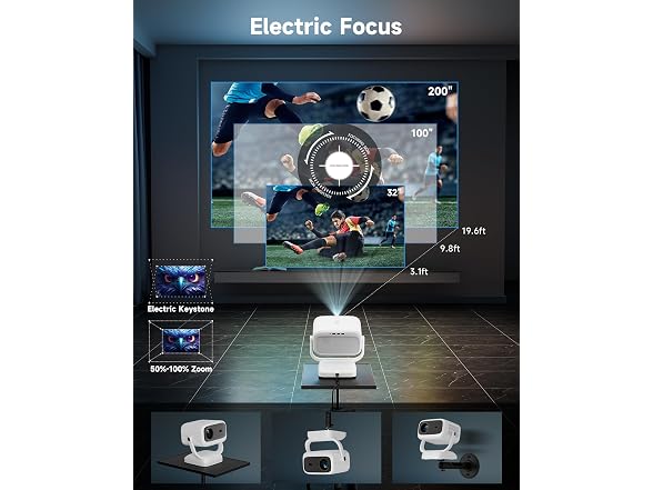 1080P Portable Projector WiFi & Bluetooth