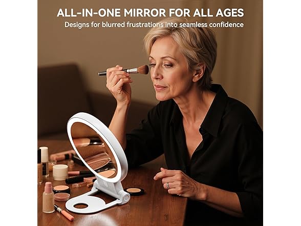 Auxmir 30X Magnifying Mirror with Light