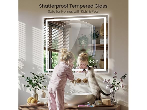 30x30 LED Bathroom Mirror