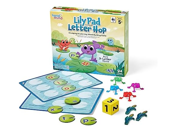 hand2mind Lily Pad Letter Hop, CVC Word Game
