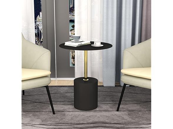 LeisureMod Malta Round Side Table