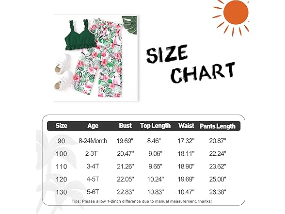 Hawaiian Tropical Toddler Girl Outfit