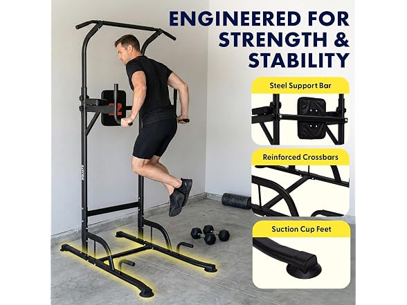 Squatz Power Tower Pull Up Station with Free Standing Pull Up Bar