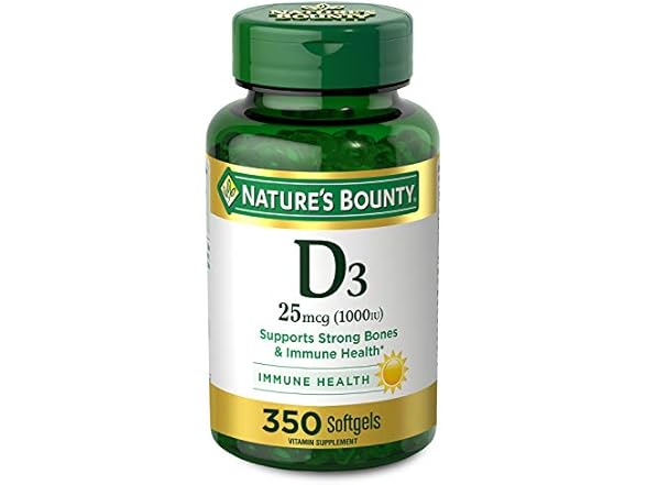 350CT Nature's Bounty Vitamin D3 1000 IU Softgels