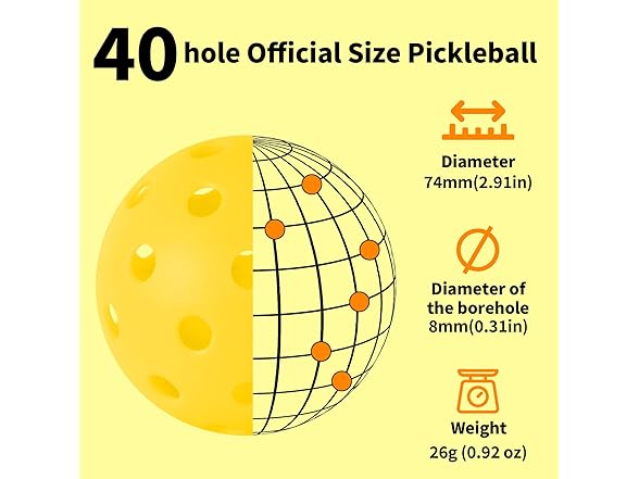 Wiseek Indoor Pickleball Balls