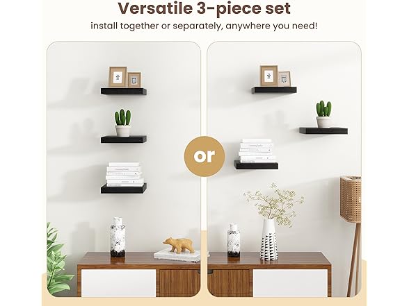 Square floating shelves