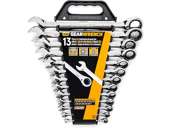 Gearwrench 9312 13pc 12pt Ratcheting Wrench Set SAE