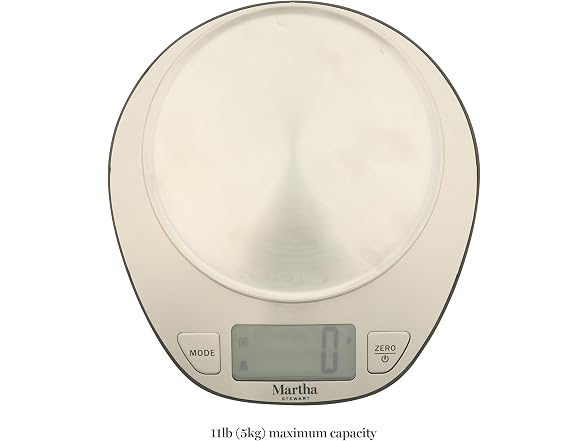 Martha Stewart Food Scale 11 lbs/5kg, Digital Kitchen Scale