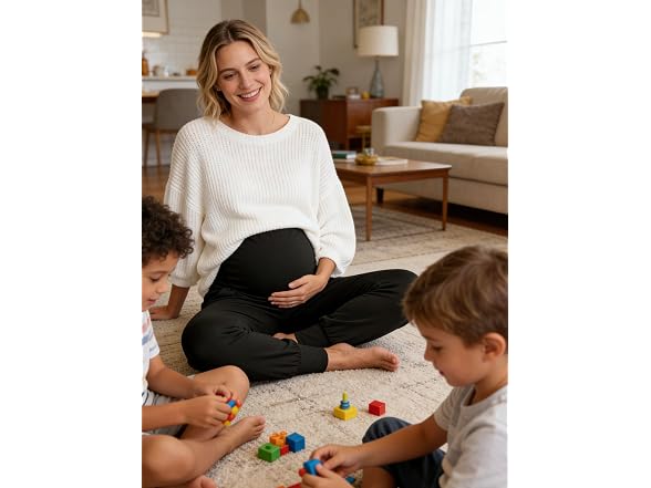 Amposh Women (S) Maternity Pants Stretchy Joggers