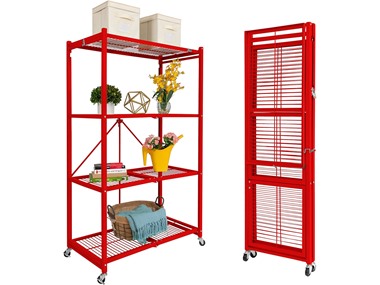 $114.99, Was $239.99, 52% Off! Origami R5 4 TIER SHELVES With Casters -Choose Color dealfomo