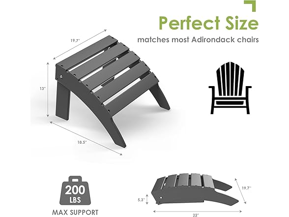 GREENVINES Adirondack-Ottoman