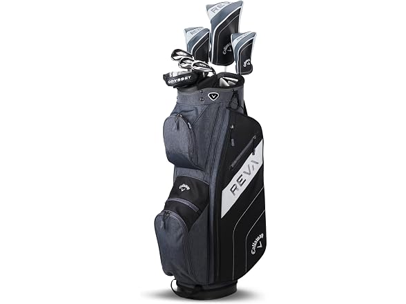 Callaway Golf Women's REVA Complete Golf Set (8 Pieces (Long) Cart Bag, Black) (Right Hand)