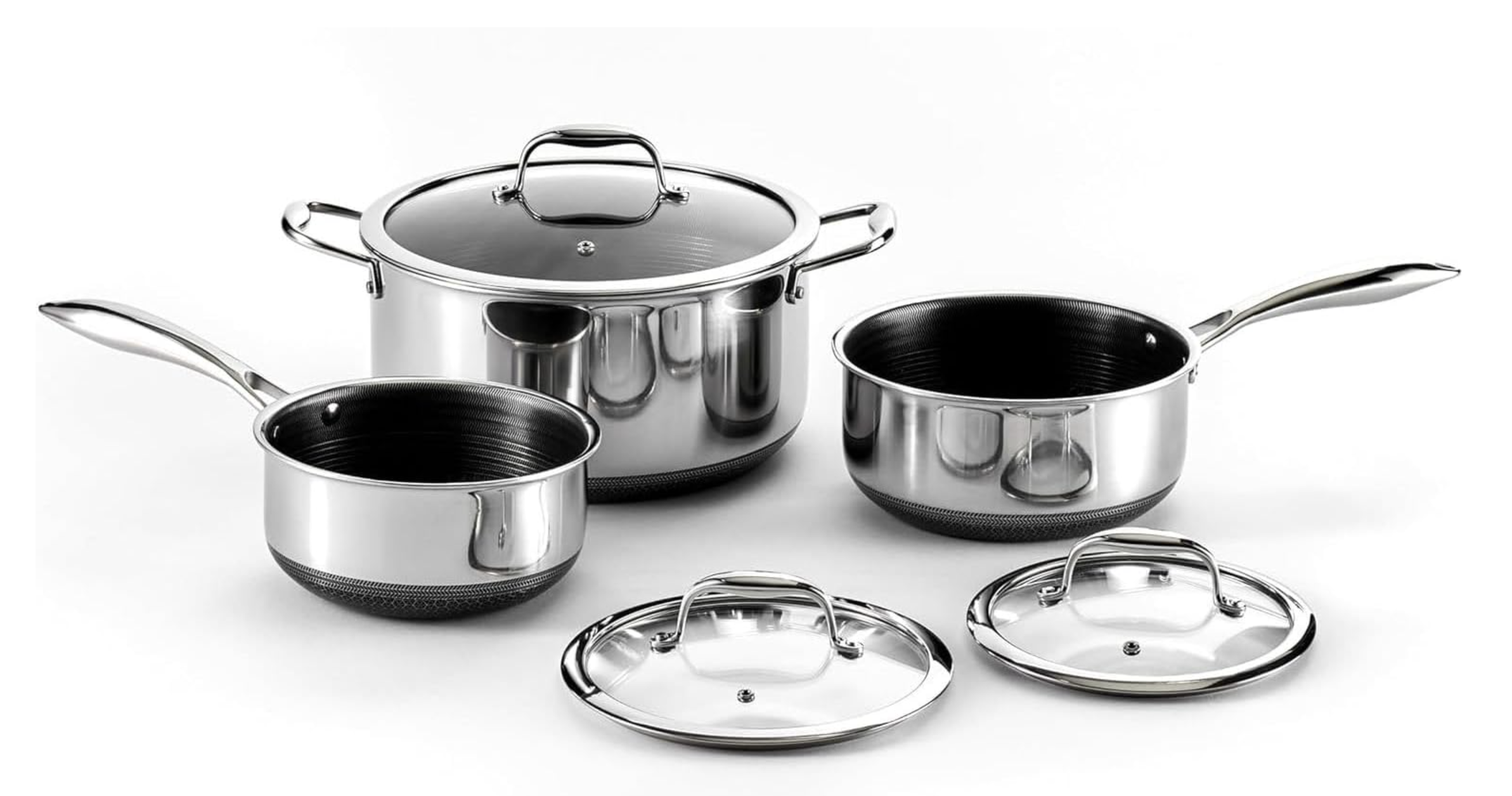 HEXCLAD 6-Piece Hybrid Pot Set - Gallery 4