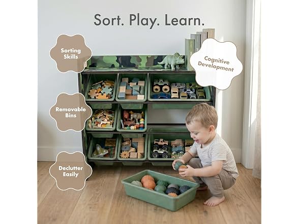 Humble Crew Toy Organizer Display 9 Bins Camo