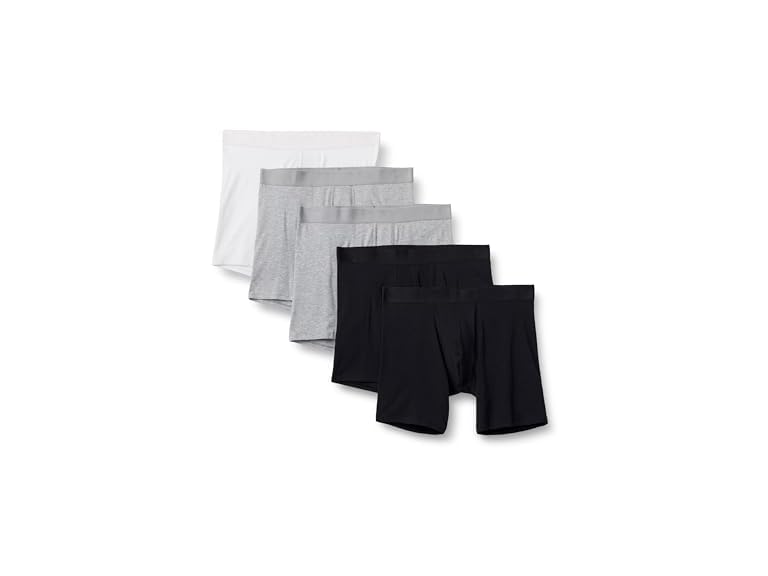 Amazon Essentials Men's Cotton Jersey Boxer Shorts Underwear Pack of 5
