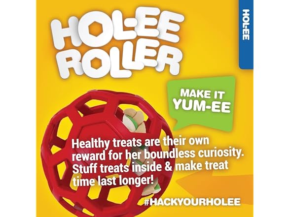 JW Pet HOLEE ROLLER BALL Dog Chew Treat Fetch