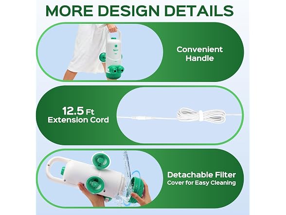 DOWENTO Bathtub Jets for Tub Mint Green