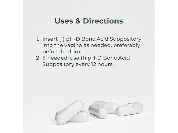 pH-D Boric Acid Suppositories 600mg 12ct - Gallery 5