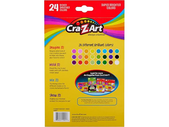 Cra-Z-Art Modeling Clay, 17.5 oz, 24 Count (10901)