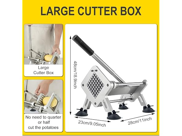 Stainless Steel Fry Cutter 1/2" & 3/8"
